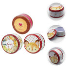  3 Pcs Cookie Tin Metal Container with Lid Tinplate Storage Case Tins Moon Cake