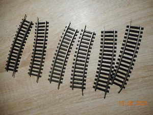 modelleisenbahn gleise 2 cm Spurweite gebraucht 6 Stück 10,5 cm lang - Picture 1 of 3
