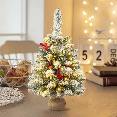 Mini Weihnachtsbaum 55cm LED Beleuchtung klein Künstlicher Tannenbaum Garten - Bild 1 von 4