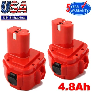 2-Pack 12V for Makita NiMh 4.8Ah Battery 1200 1201 1222 1220 1233 1234 1235 PA12 - Picture 1 of 11