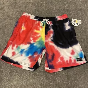 Neff Board Shorts Mens Medium Tie Pockets Drawstring Beach Summer NEW - Picture 1 of 9