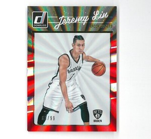 2016-17 Panini Donruss JEREMY LIN #83 ~ Red Laser 63/99
