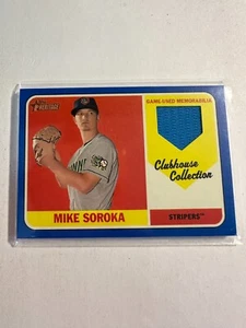 K114,312- 2018 Topps Heritage Minors Clubhouse Relics Blue #CCRMS Mike Soroka/99 - Picture 1 of 1