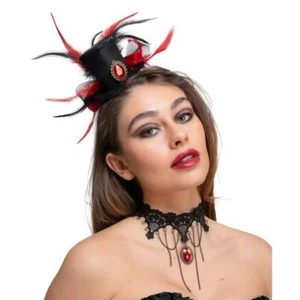 Wicked Costumes - Vampiress Top Hat & Necklace - Adult - Picture 1 of 5