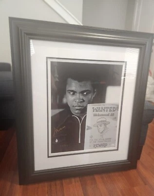 Muhammad Ali A Wanted Man Autographed Signed Fine Art Framed Photograph - Image 1 of 4