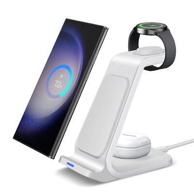 3in1 15W Fast Wireless Charger Dock Station For Samsung Galaxy S24 Watch Ultra/7 - Image 1 of 4