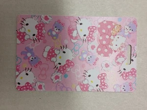 HELLO KITTY Plastic LUGGAGE TAG Label PINK New!! - Picture 1 of 4