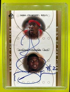 2000-01 SPA Jamal Crawford / DeShawn Stevenson SOT SIGN Times Double #JC/DS Auto - Picture 1 of 10
