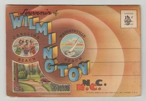 North Carolina, Wilmington, Linen Souvenir Folder/Multi Views - Picture 1 of 1