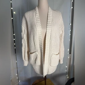 Hippie Rose Cream Knit Cardigan Small - Picture 1 of 8