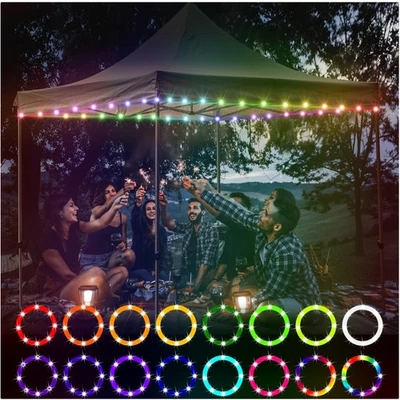 39.4 Ft Outdoor LED Rope Lighting: 16 Color Customization & Easy Remote Control - Image 1 of 4