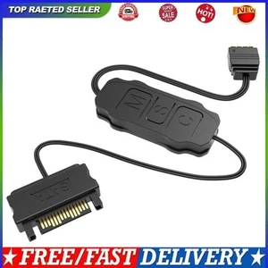Câble d'extension d'interface ARGB Controller 5V 3PIN vers SATA pour ventilateur boîtier PC (noir) - Photo 1/9