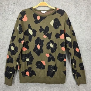 SKFK Strickpullover Bio-Baumwolle Leopardenmuster olivgrün Gr. 12 Pulli - Bild 1 von 13