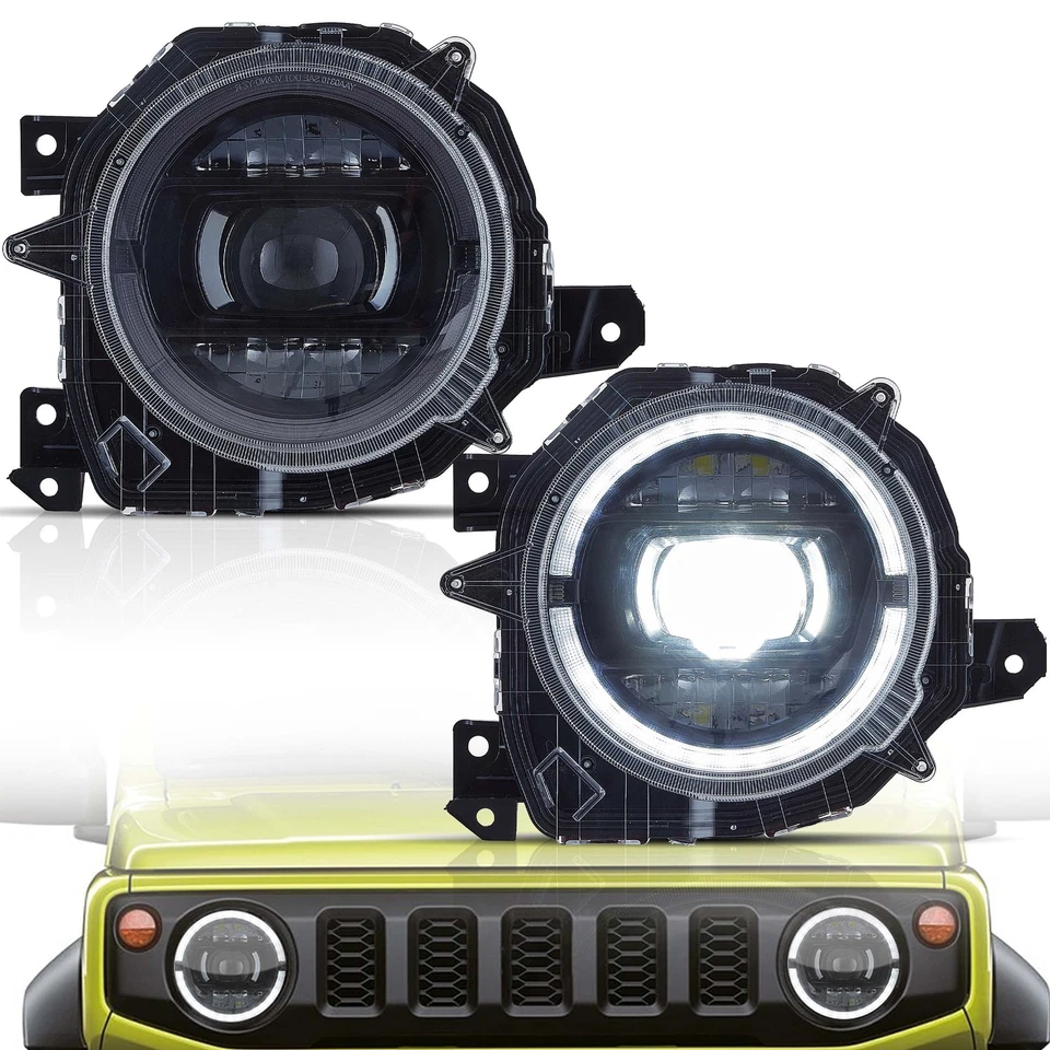 VLAND Set Proyector LED Faros para Suzuki Jimny 2019-2024 Start Animation - Imagen 1 de 4