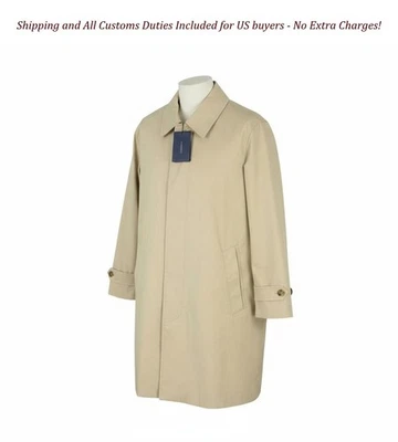 Gabardina para mujer GANT XL beige desierto con botones ocultos ligera PVP379 Foto 1 de 4