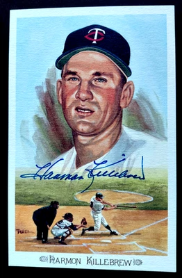 Harmon Killebrew signed 1989 Perez Steele Celebration Postcard - Image 1 of 2