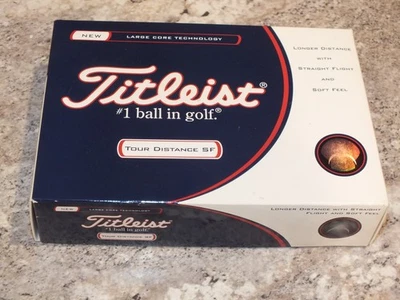 高尔夫球 Titleist 1 Dozen Tour Distance SF Soft Feel 4 包 3 件全新带盒 — 第 1/4 张图片