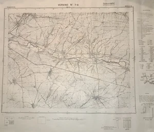 PLAN CARTE DE FRANCE AU 25 000 VERVINS N° 7-8 - Planzeiger 1 / 25 000 - Imagen 1 de 2