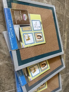 3 Pack of 8" x 8" Cork Board Tiles, With Mounting Hardware - The Board Dudes - Picture 1 of 4