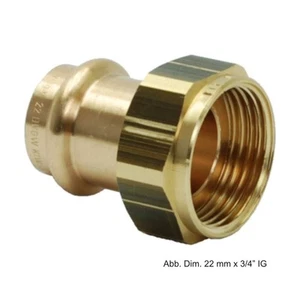 Viega Sanpress Verschraubung, aus Rotguss, Modell 2263, 15 mm x 1" - Bild 1 von 1