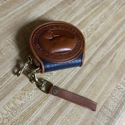 Cartera monedero Dooney Bourke azul oscuro vintage Big Duck cuero para todo tipo de clima Foto 1 de 4