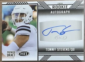 Tommy Stevens 2020 SAGE Premier Draft #A56 Rookie Auto - Picture 1 of 2
