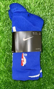 Nike NBA Team Issue Elite Crew Basketball Socks Size Large Blue White PSK654 - Picture 1 of 3