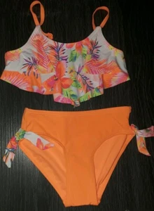 Girls justice tropical floral 2pc bikini size 7 brand new  - Picture 1 of 2