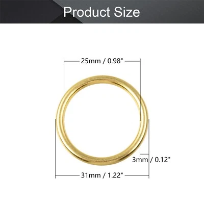 Anillos tóricos de aleación de zinc con hebilla de anillo tórico de 25 mm para correa para mascotas anillo de fitness/yoga Foto 1 de 4