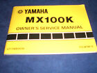 Yamaha MX100K owners manual NOS 1986 Yamaha LIT-11626-03-69 pit bike AHRMA