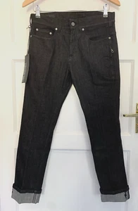 Pantalones de mezclilla para hombre Neil Barrett negros de tiro medio ajustados talla 29 nuevos con etiquetas - Imagen 1 de 13