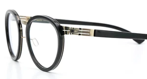 IC! BERLIN Brille Lynda Ecoblack Glanz Panto Cat Eye Leicht Flexibel Germany M - Picture 1 of 7