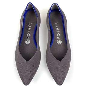 Rothy’s Sz 8 The Point Flat Mink Dusty Purple Shoes Retired Color Pointed Toe - Picture 1 of 10
