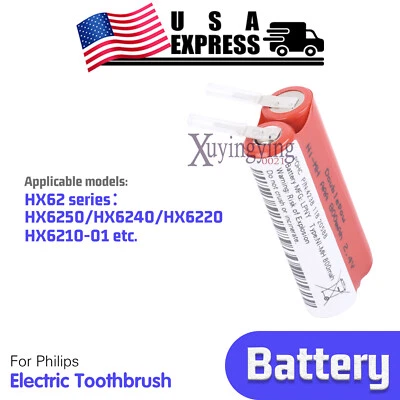 Bateria recarregável 800mAh 2.4V para escovas de dentes elétricas Philips HX6250 HX6240 - Imagem 1 de 4