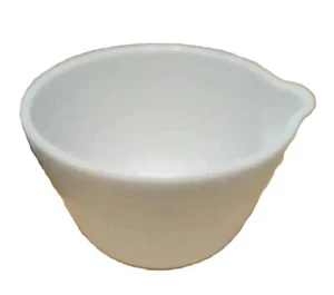 Pyrex Hamilton 6.5” W x 4.5” H MIXING BOWL White Milk 3 Rings. EUC - Picture 1 of 7