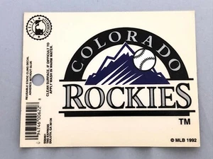 DE COLECCIÓN 1992 COLORADO ROCKIES MLB 4,5 x 3,5 CALCOMANÍA ADHESIVA ESTÁTICA PEGATINA TRANSPARENTE 90S - Imagen 1 de 3