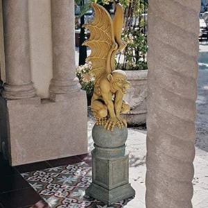 Gargoyle Statue Large Outdoor Stone Garden Vintage Antique Medieval Guardian New - Picture 1 of 6