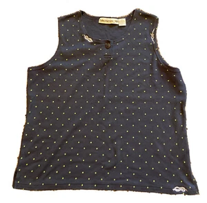 Palm Harbour ärmelloses Top blau mit grünen Tupfen Größe XL - Bild 1 von 5