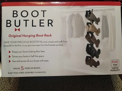 Boot Butler Hanging Boot Rack Holds 5 Pairs of Boots - Image 1 of 4