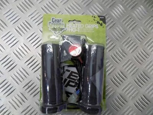 MOTORCYCLE MOTORBIKE HEATED HAND GRIPS 7/8 FIT CLOSED END NEW GEAR GREMLIN    - Picture 1 of 7