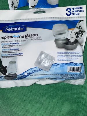 3 Count Petmate Replendish & Mason , Removes Impurities, Charcoal For Chlorine.. - Image 1 of 4