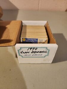 Lot of 150+ 1970 Topps Baseball Cards No Dupes Low to Mid Grade Stars HOFs