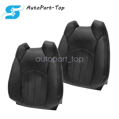 Venta caliente Fundas de asiento trasero delantero superior cuero negro para GMC Acadia 2008-2012 2 piezas Foto 1 de 4