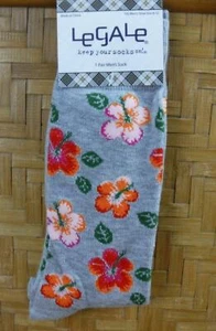 Calcetines para hombre Hibisco Flores marca Le Gale zapato talla 8-12 tema hawaiano Tiki - Imagen 1 de 5
