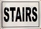Stairs Sign (Silver- Brush Aluminum, 7X10,Rust Free-Aluminum)