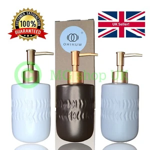 Dispensador de jabón bomba botella cerámica cocina baño hogar 300 ml blanco/gris/negro - Imagen 1 de 15