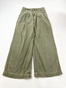 Tractr Pants Girls 16 Green Pleated Chino Wide Leg - Picture 1 of 8