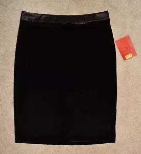New Womens JS Collections Skirt Sz 14 Brown Velour Velvet Straight Pencil - Picture 1 of 3