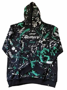 George V Avenue Paris Black Green White Hoodie Size 4XL New With Tag - Picture 1 of 8