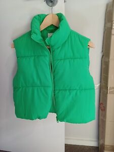 Supre Women's Gprgeous Emerald Green Cropped Puffer Vest Size XS